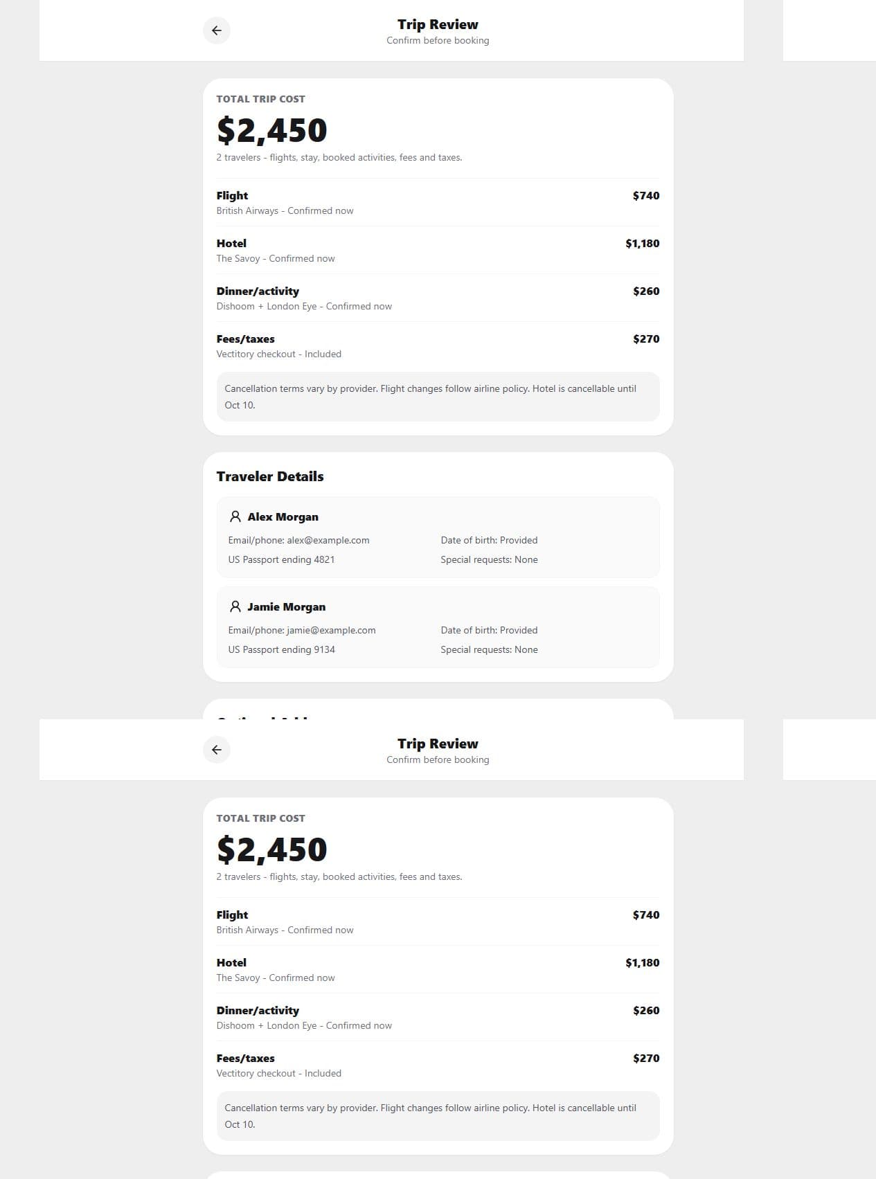 Checkout clarity screenshot