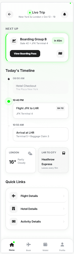 Live Trip View screenshot