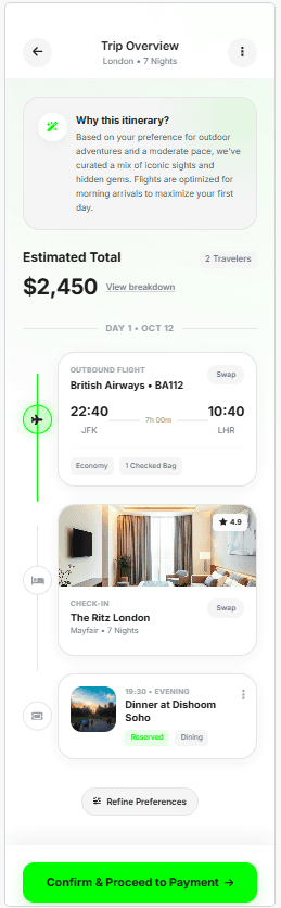 Trip Overview screenshot